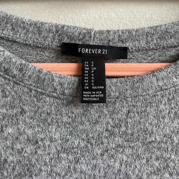 Forever 22 Grey T-shirt Dress - Picture 3 of 4